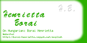 henrietta borai business card